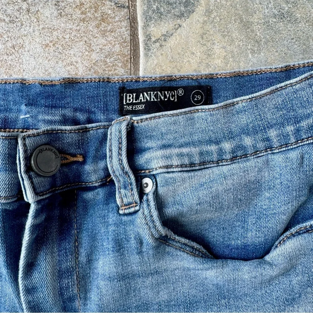 Blank‎ NYC The Essex Classic Cut-Off Blue Distressed Jean Shorts Revolve Size 29